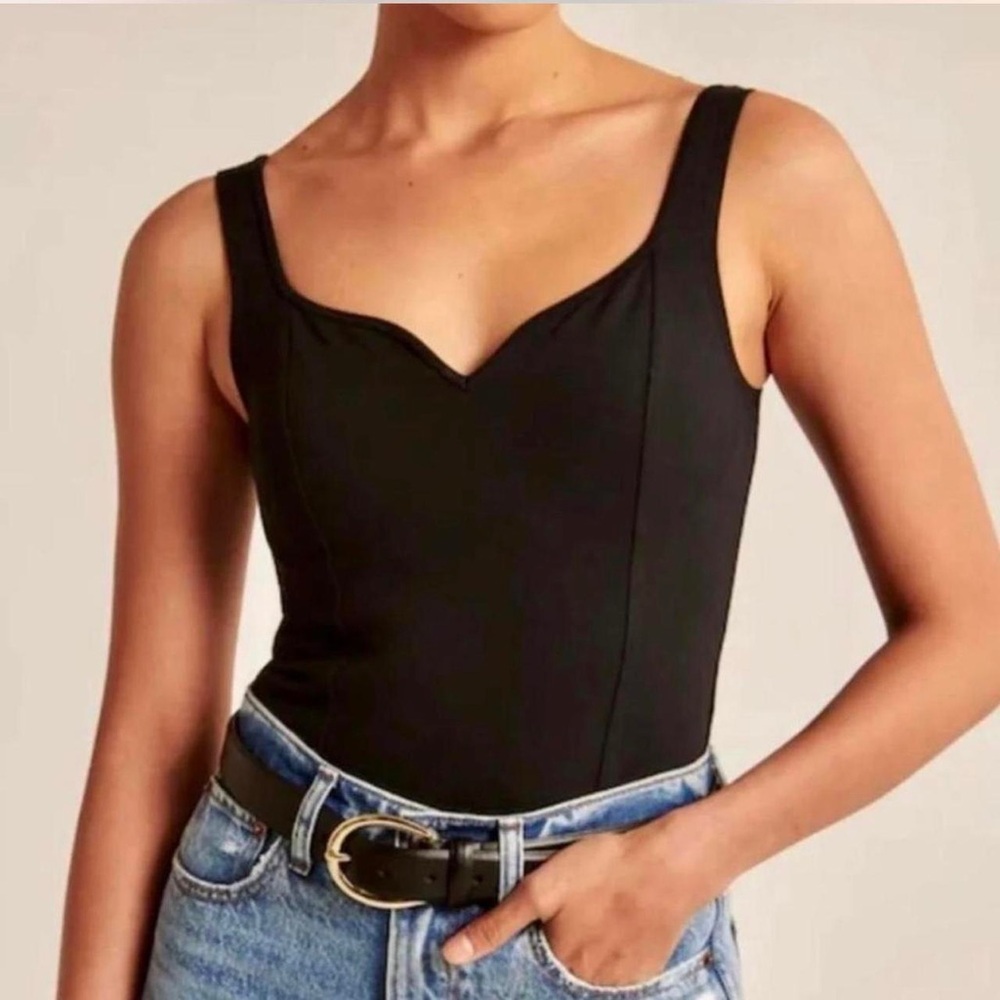 NWT - Abercrombie Ponte Corset Sweetheart Bodysuit